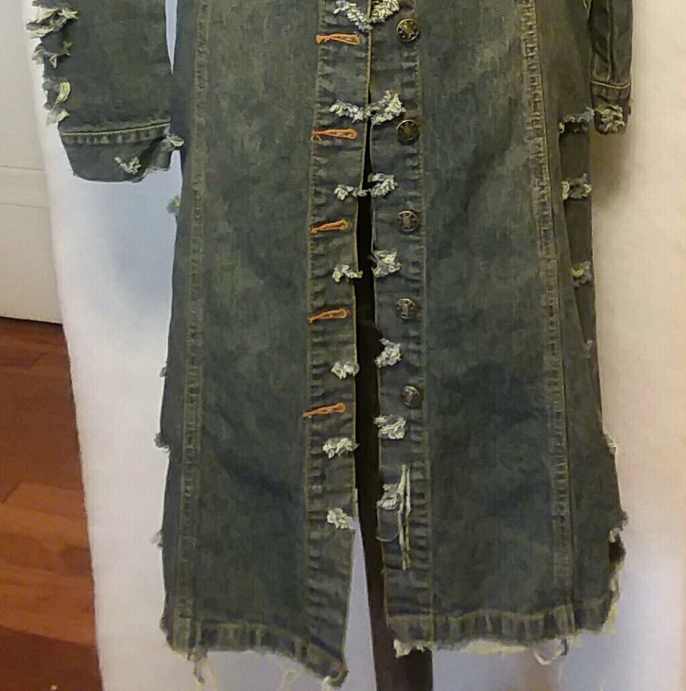 DENIM BLUE JEANS COAT DRESS - Picture 3 of 8